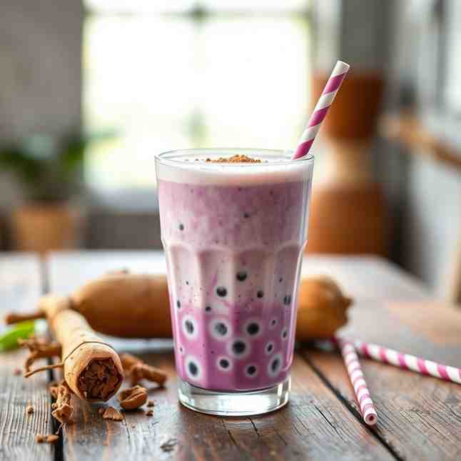 Homemade Taro Milk Tea - Real Taro & Boba Recipe